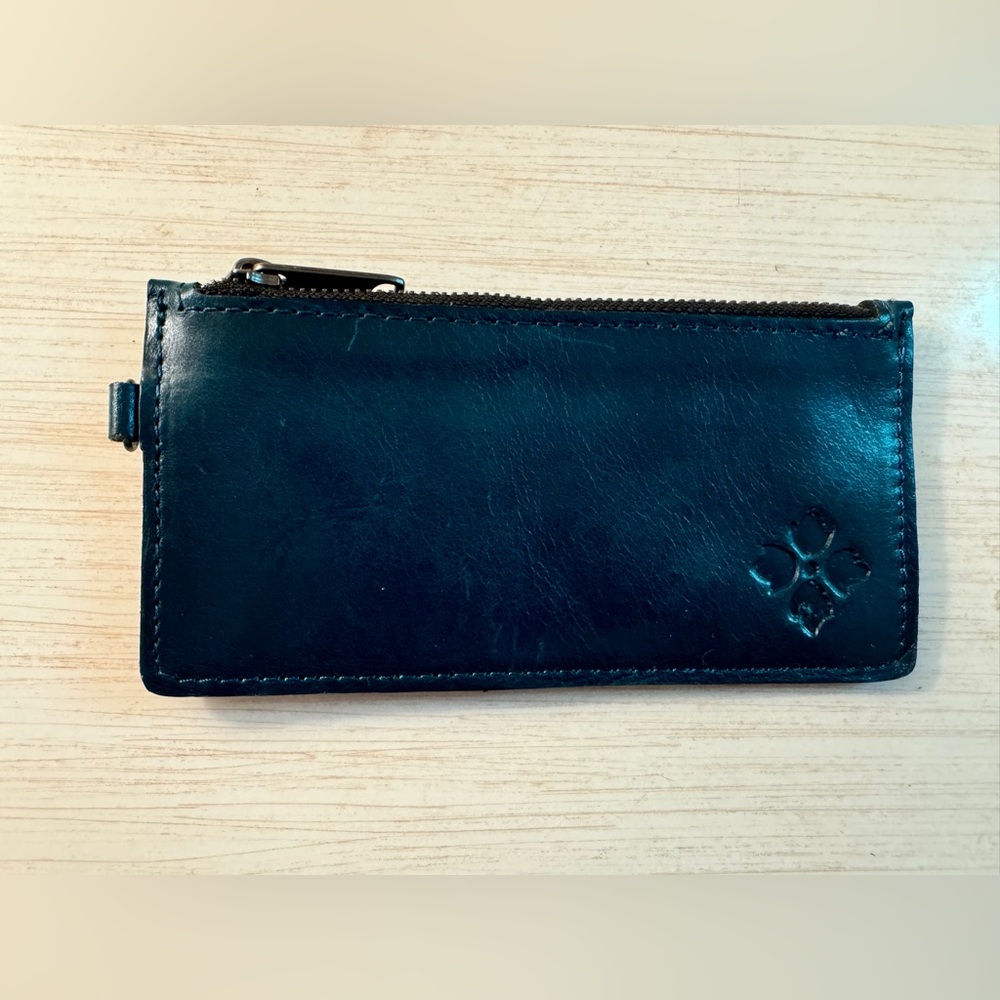 Blue leather wallet